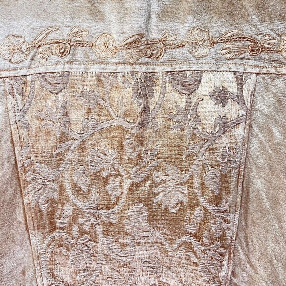 FlashBack Couture Gold Embroidered Embellished Jacket Beaded Button Down Pockets - Picture 10 of 16